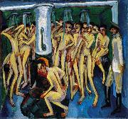 Ernst Ludwig Kirchner The soldier bath or Artillerymen oil